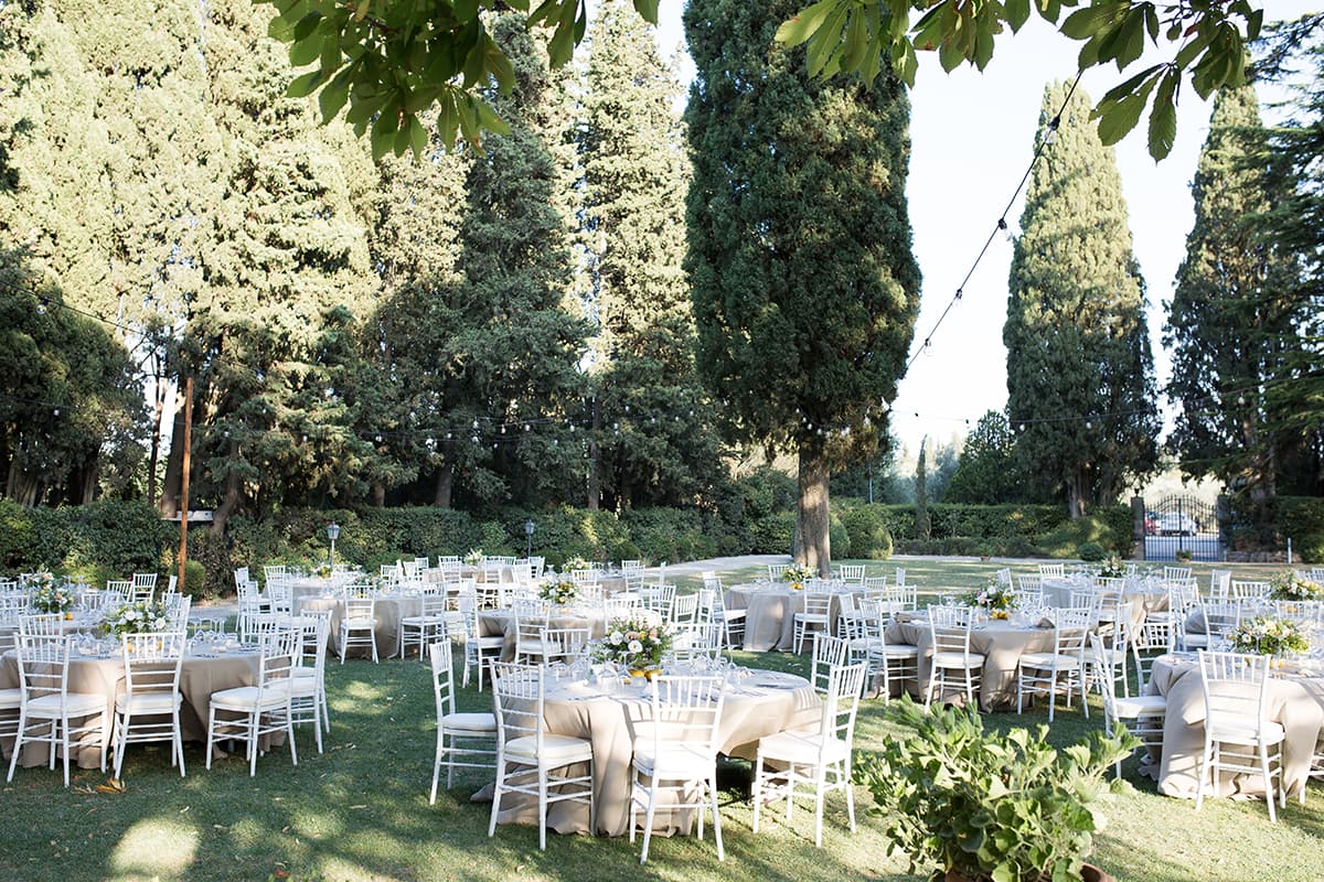 Hochzeit Tische im Freien Italien