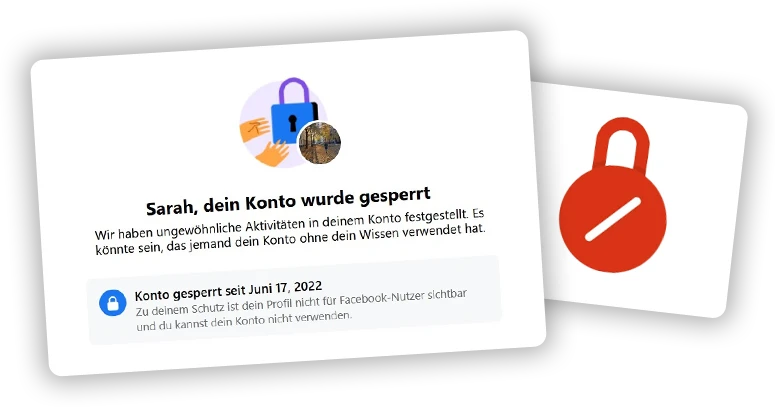 Über das Formular Einspruch gegen die Sperrung einlegen Über das Formular Einspruch gegen die Sperrung einlegen