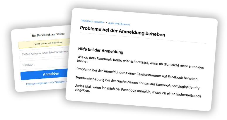 Einspruchformular von Facebook Einspruchformular von Facebook