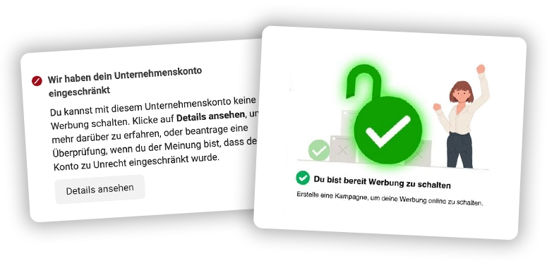 Best Practice für eine Werbekonto Entsperrung