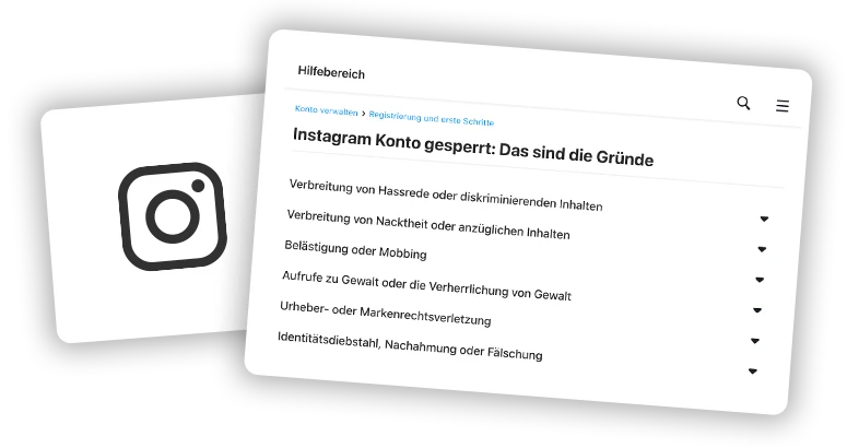 ein Fehler bei der instagram sperre? wir helfen
