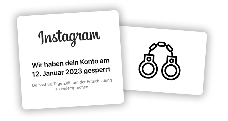 Konten mit einer dauerhaften Sperrung werden nach 90 Tagen gelöscht