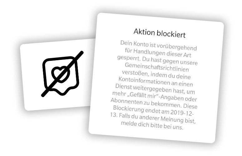 Einschränkung bestimmter Funktionen - Aktion blockiert