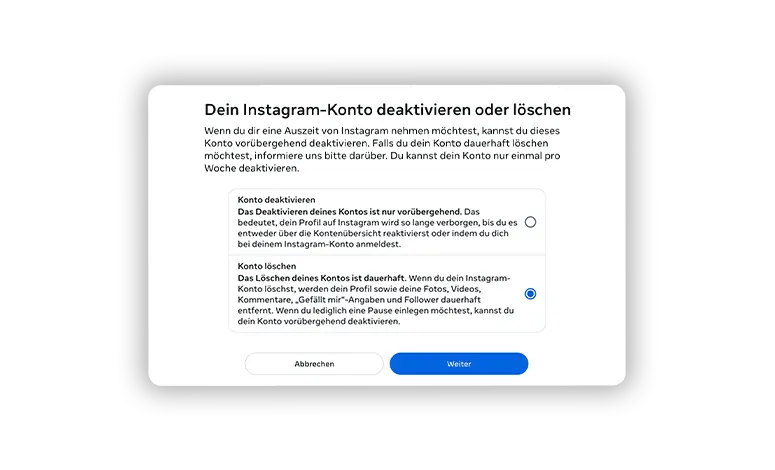 Instagram Konto löschen – Internetverbindung Löschdatum VPN Internet Website Punkt Zugriff Instagram Konto löschen – Internetverbindung Löschdatum VPN Internet Website Punkt Zugriff