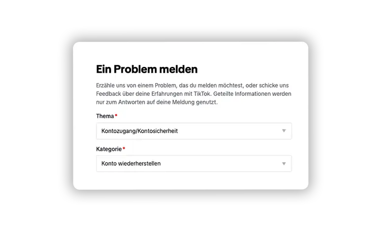 TikTok Acount wiederherstellen – Kein Zugriff auf E-Mail-Adresse und Telefonnummer