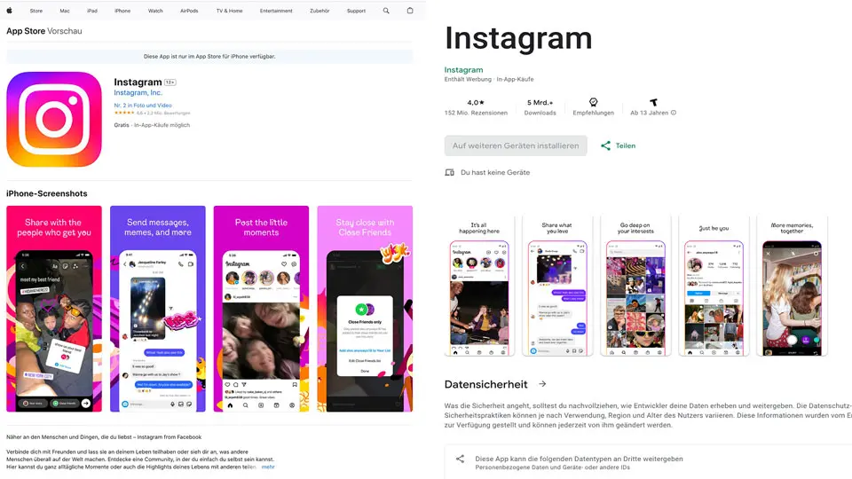 Instagram Account erstellen - App Store oder Google Play Store Instagram Account erstellen - App Store oder Google Play Store