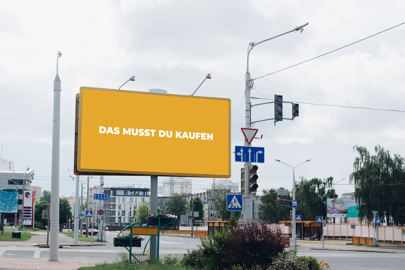 Vermitteln einer Werbebotschaft über Plakatwerbung