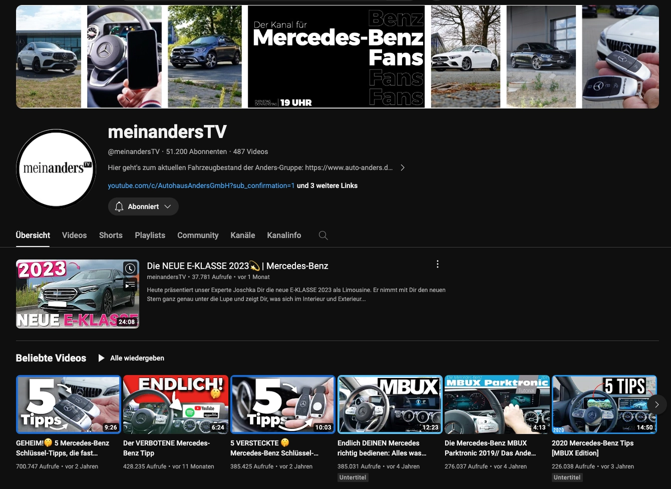 meinandersTV YouTube Channel