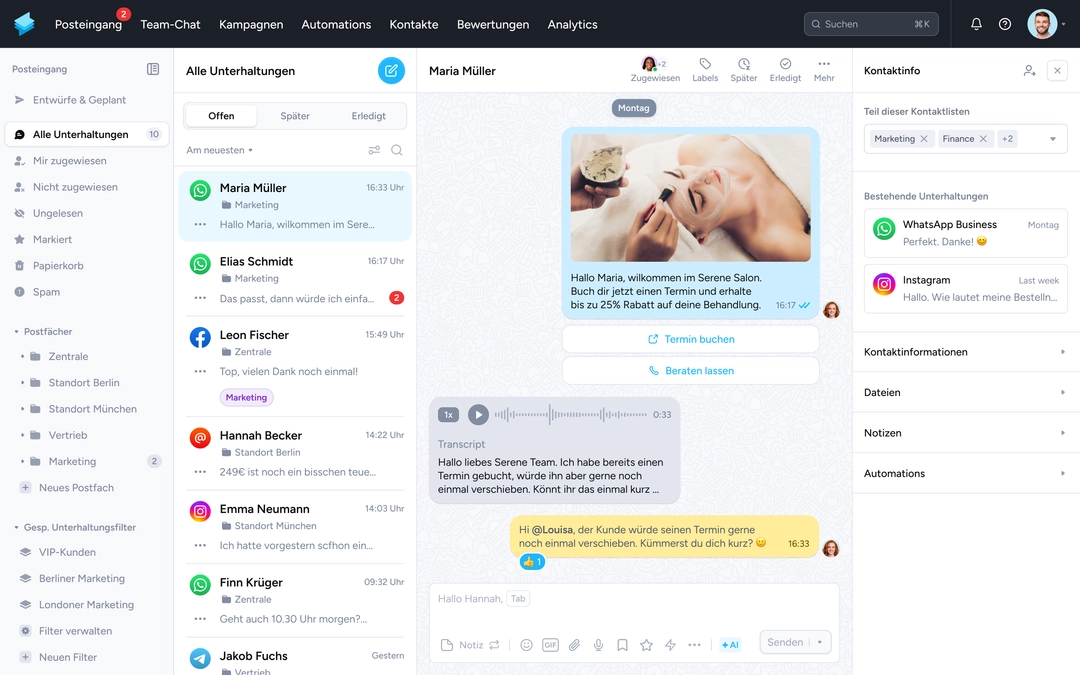 WhatsApp Business API - Superchat Inbox