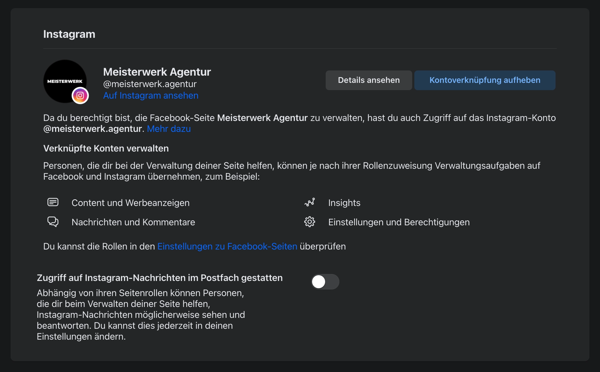Facebook mit Instagram verknüpfen
