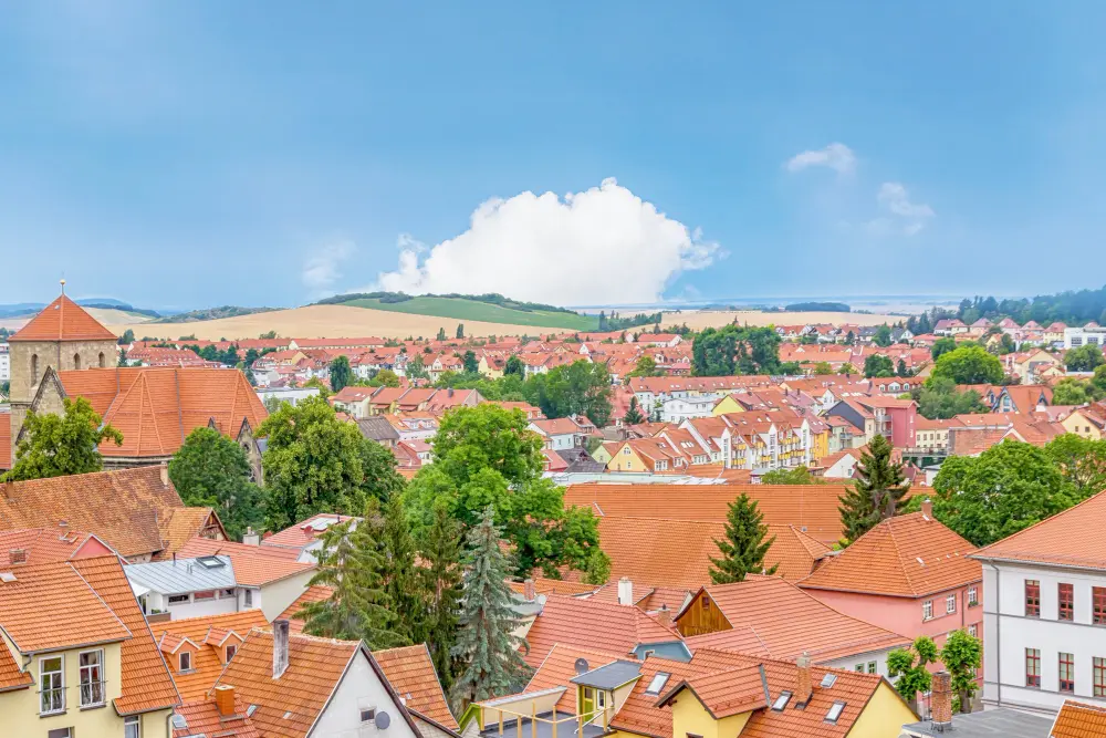 grüne Wohnanlage