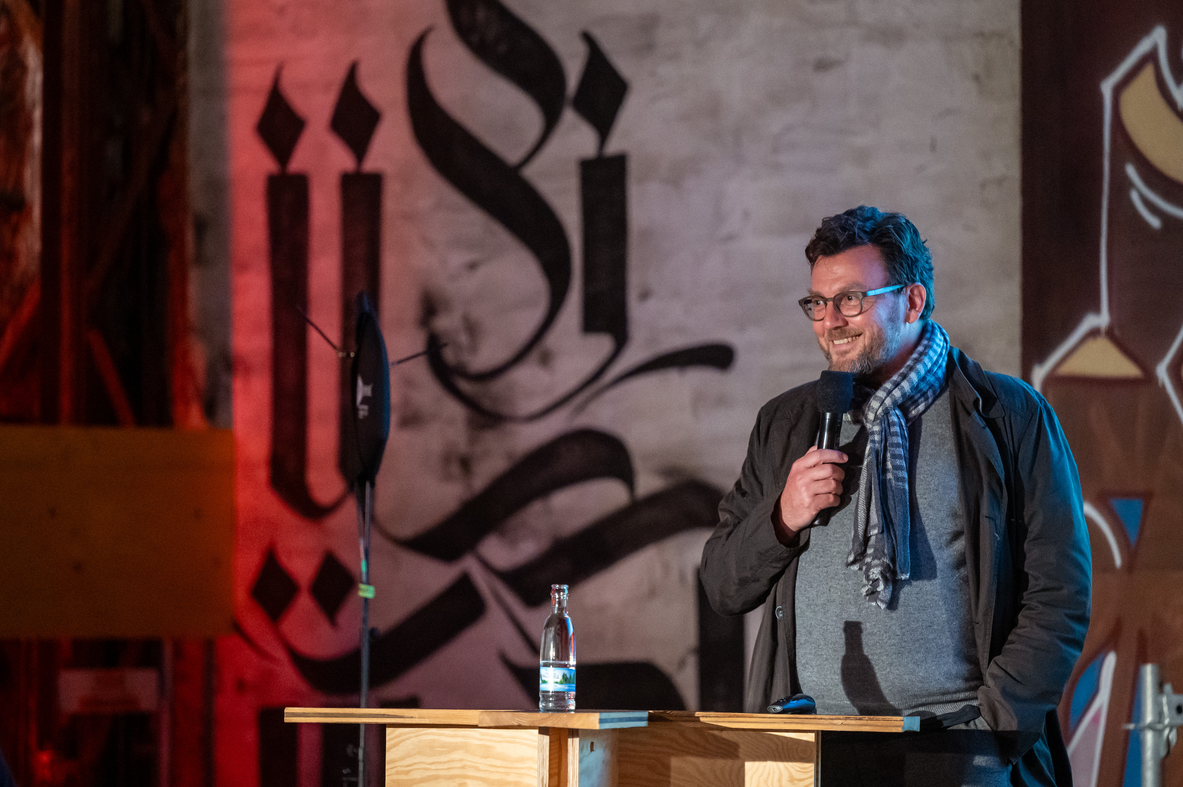 Michael Rommer, Vorsitzender des BDA Thüringen, brachte die Ausstellung Sorge um den Bestand nach Erfurt.
