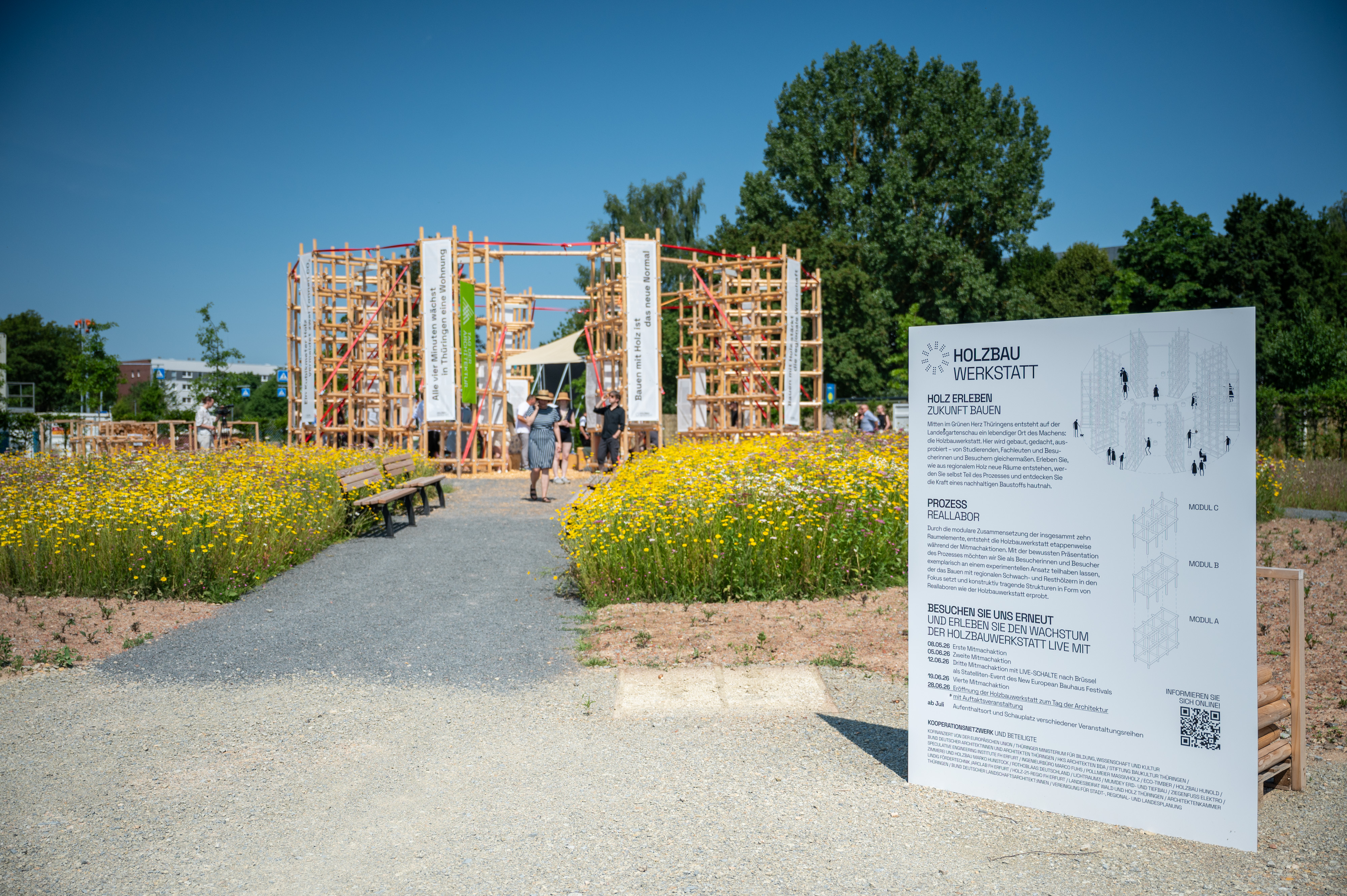 Noch bis Ende Oktober ist die Holzbauwerkstatt auf der Landesgartenschau Leinefelde-Worbis zu erleben. Foto Thomas Müller